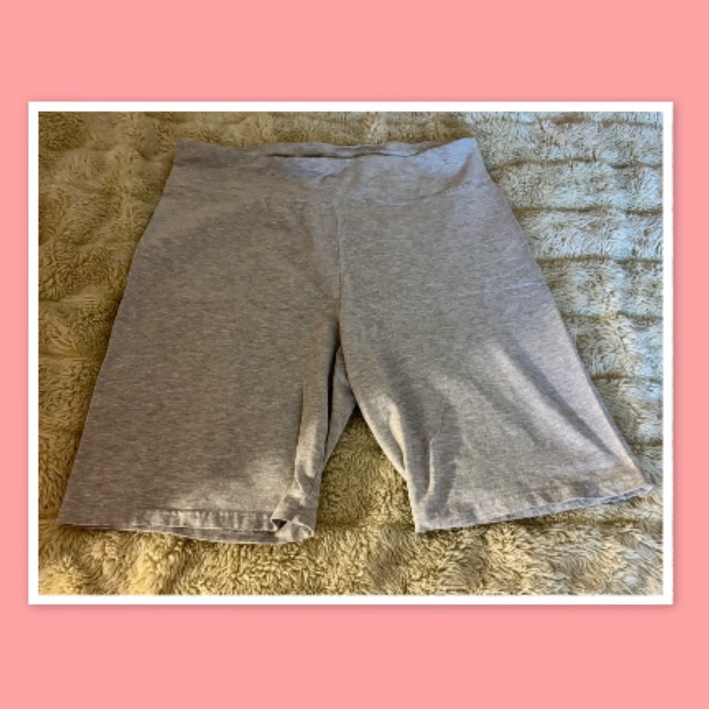 Derek Heart Plus Work Out Shorts - Size 1X - Gray
